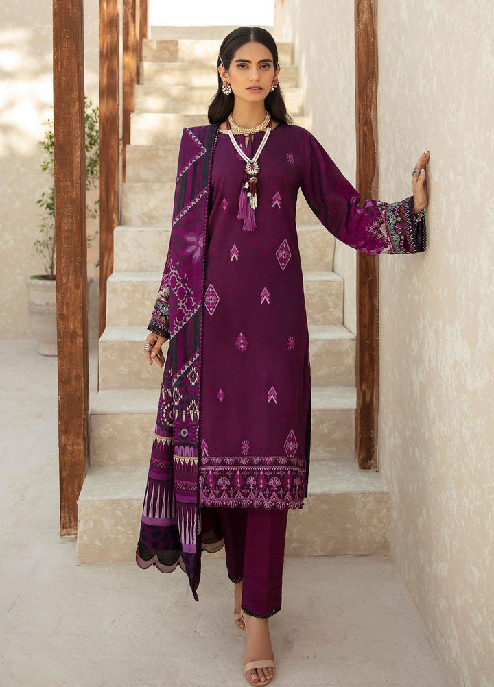 Farasha Embroidered Linen Suits Unstitched 3 Piece FSH21L 03-FLORA - Winter Collection
