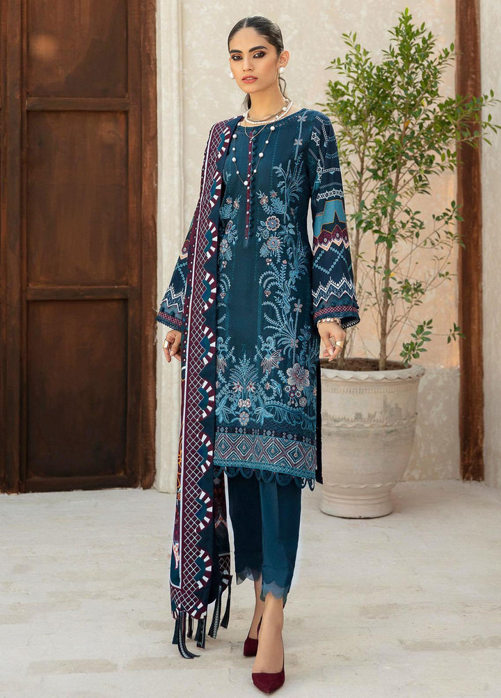 Farasha Embroidered Linen Suits Unstitched 3 Piece FSH21L 04-STARLING - Winter Collection