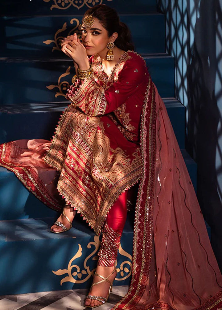 Fasana-e-Ishq By Asim Jofa Embroidered Lawn Suit Unstitched 3 Piece AJ24F AJFI-18 - Luxury Collection