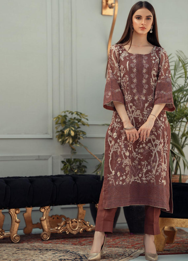 Fascino Embroidered Khaadi Net Suits Unstitched 3 Piece FN22F BLOSSOM - Festive Collection