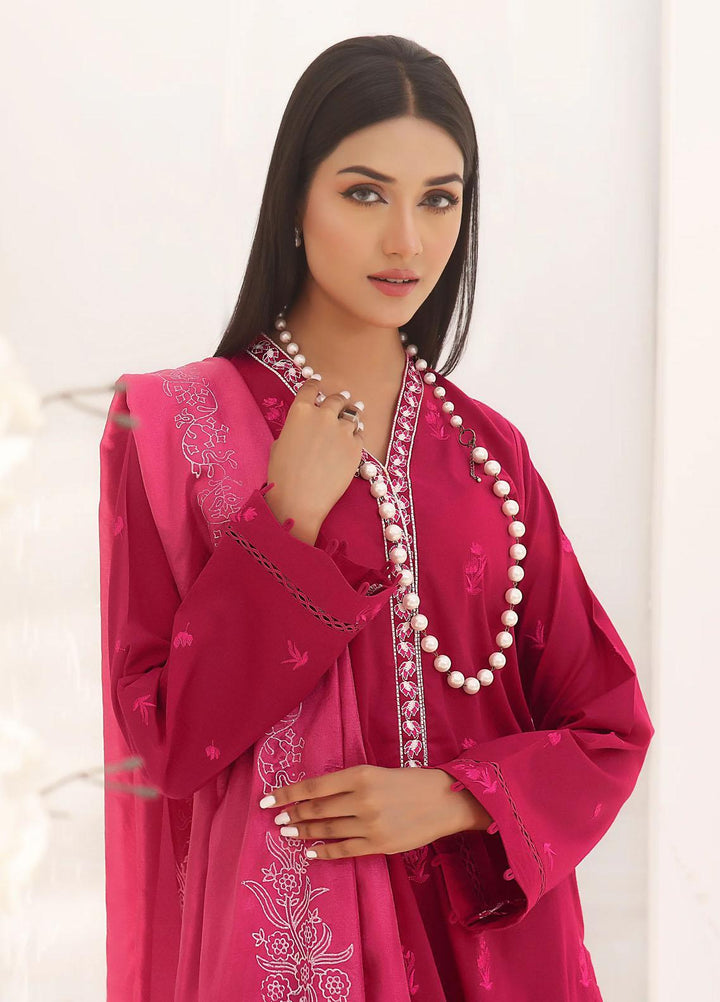 Fascino Pret Embroidered Cotton 3 Piece Suit Glade