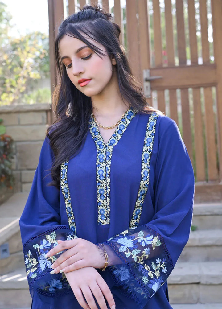 Fascino Pret Embroidered Silk 2 Piece Suit Cosmic