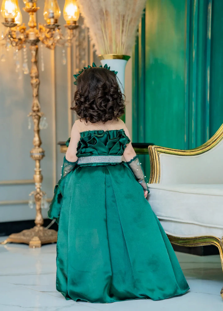 Fashion With Style Hub Pret Plain Net 1 Piece Jade Frock