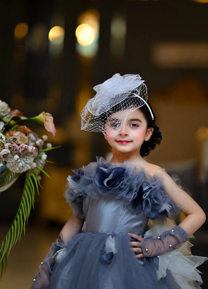 Fashion With Style Hub Pret Plain Net 1 Piece Twilight Frock