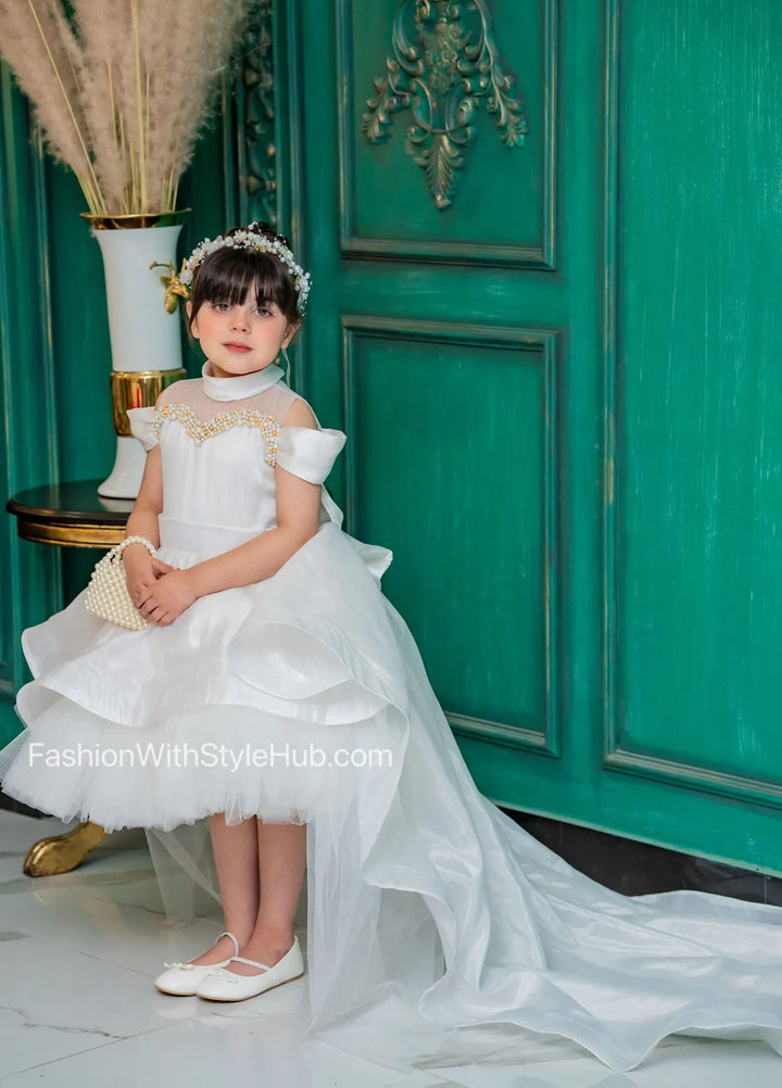 Fashion With Style Hub Pret Plain Net 1 Piece Zarpash Frock