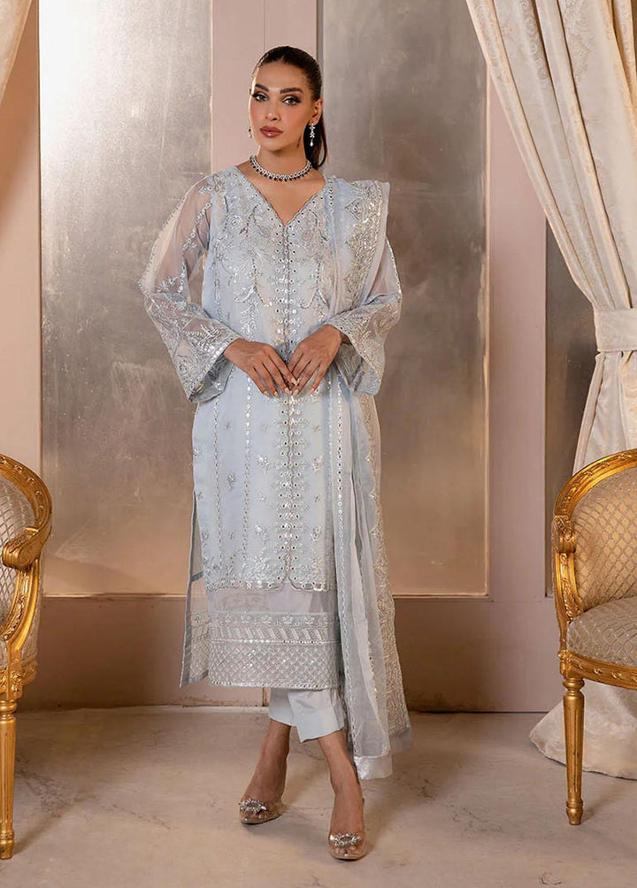 Fasl-e-Gul By Daud Abbas Embroidered Organza Suits Unstitched 3 Piece DA23FG DA-FC-0001 Aks - Luxury Collection
