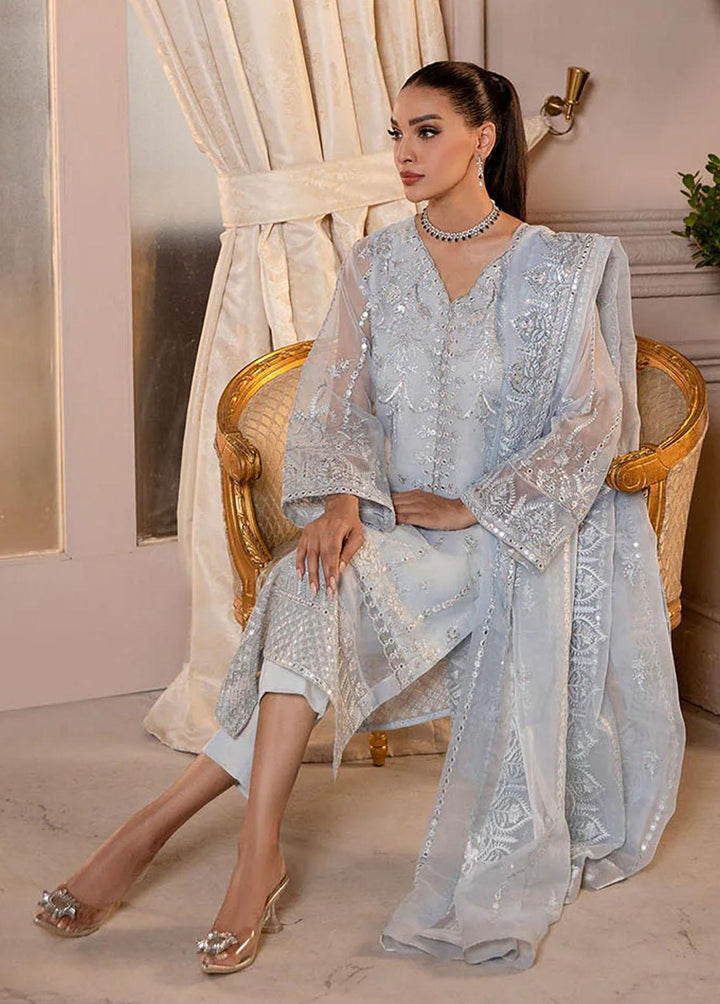 Fasl-e-Gul By Daud Abbas Embroidered Organza Suits Unstitched 3 Piece DA23FG DA-FC-0001 Aks - Luxury Collection