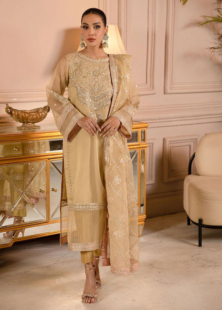 Fasl-e-Gul By Daud Abbas Embroidered Organza Suits Unstitched 3 Piece DA23FG DA-FC-0003 Aftab - Luxury Collection