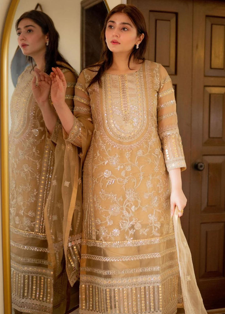 Fasl-e-Gul By Daud Abbas Embroidered Organza Suits Unstitched 3 Piece DA23FG DA-FC-0007 Sitara - Luxury Collection