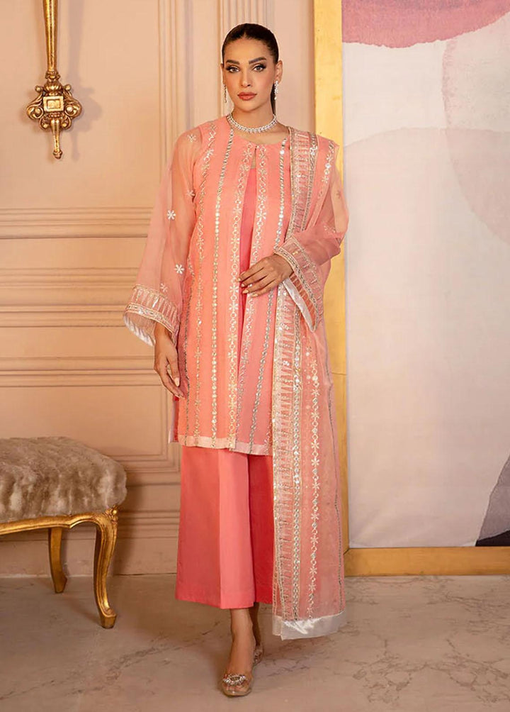 Fasl-e-Gul By Daud Abbas Embroidered Organza Suits Unstitched 3 Piece DA23FG DA-FC-0010 Aina - Luxury Collection
