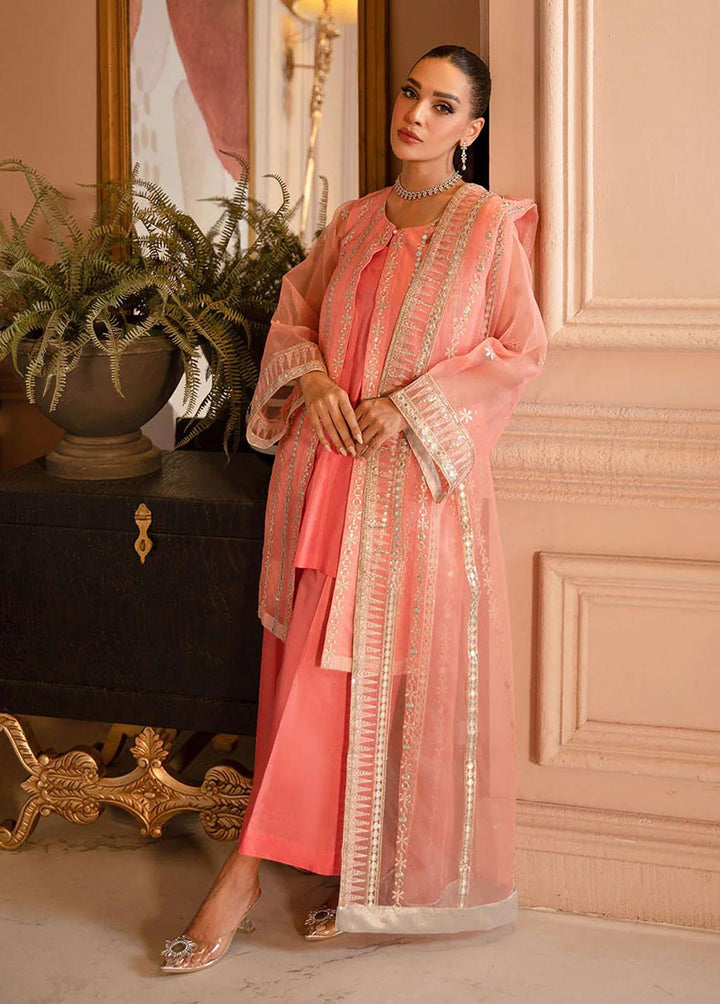 Fasl-e-Gul By Daud Abbas Embroidered Organza Suits Unstitched 3 Piece DA23FG DA-FC-0010 Aina - Luxury Collection