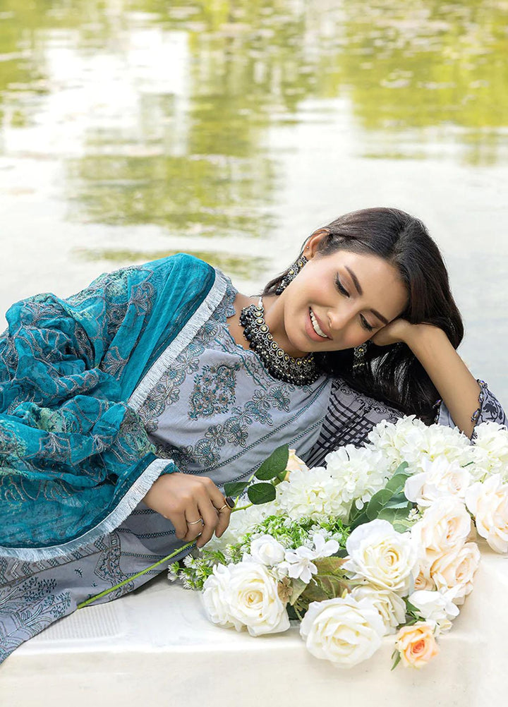 Faustina By Salitex Embroidered Lawn Suits Unstitched 3 Piece ST23F WK-01096AUT - Summer Collection