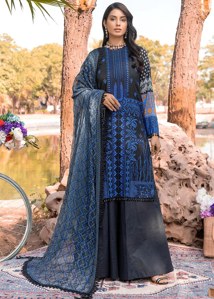 Faustina By Salitex Embroidered Lawn Suits Unstitched 3 Piece ST23F WK-01094BUT - Summer Collection