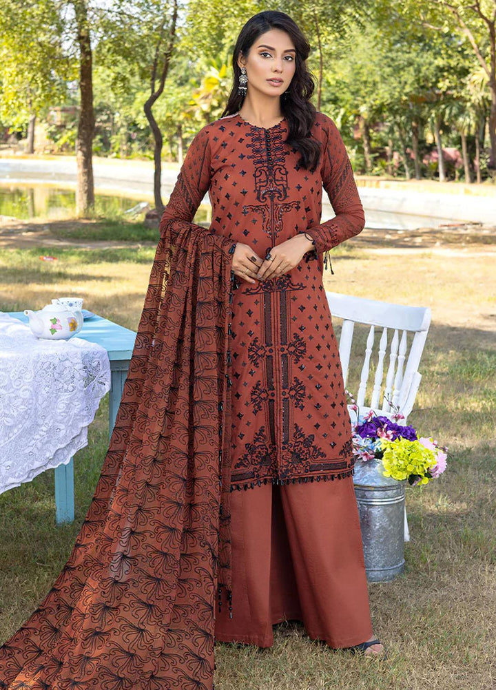 Faustina By Salitex Embroidered Lawn Suits Unstitched 3 Piece ST23F WK-01095AUT - Summer Collection
