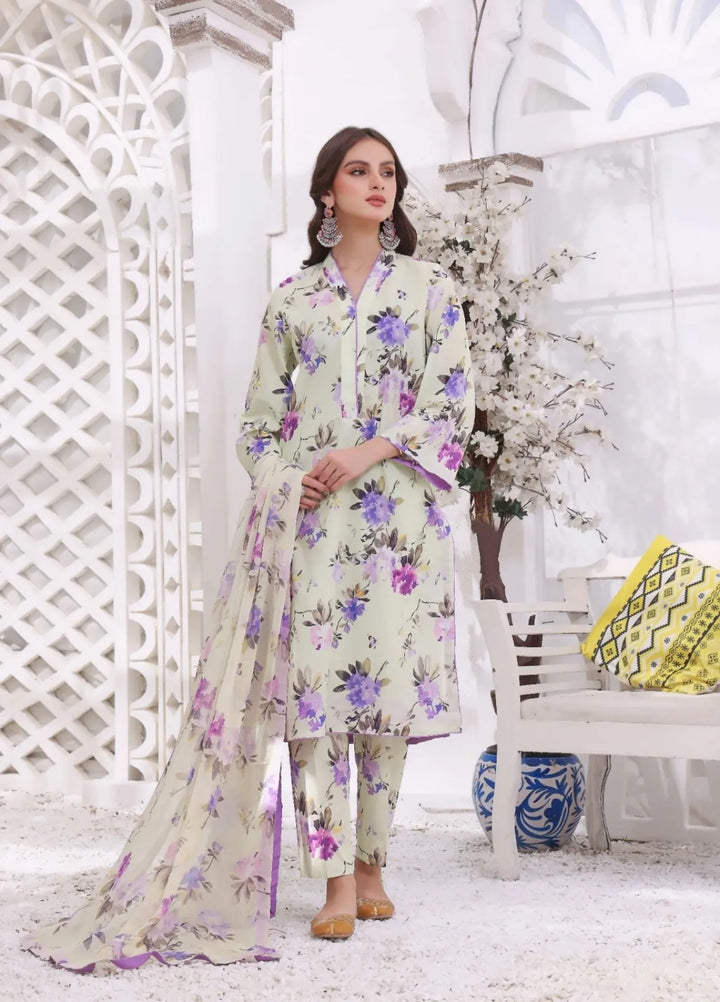 Feathers Pret Printed Lawn 3 Piece Suit Cyeda