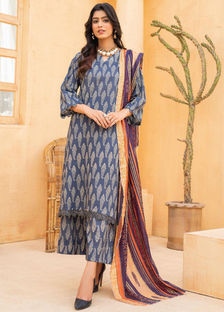 Feroza Printed  Suits Unstitched 3 Piece FZ23D D-08 - Summer Collection