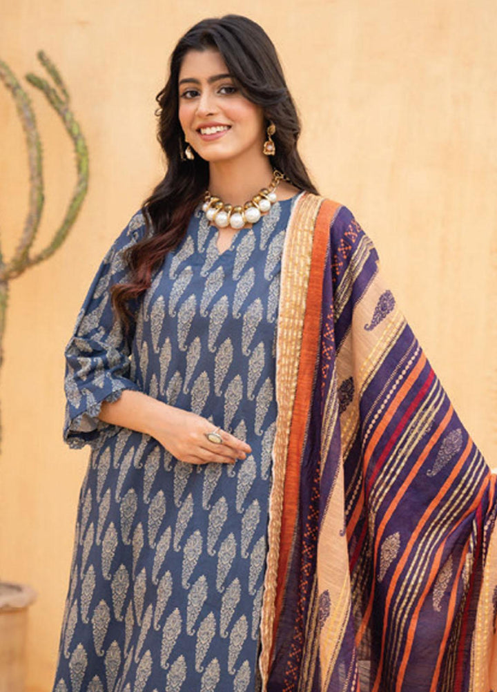 Feroza Printed  Suits Unstitched 3 Piece FZ23D D-08 - Summer Collection