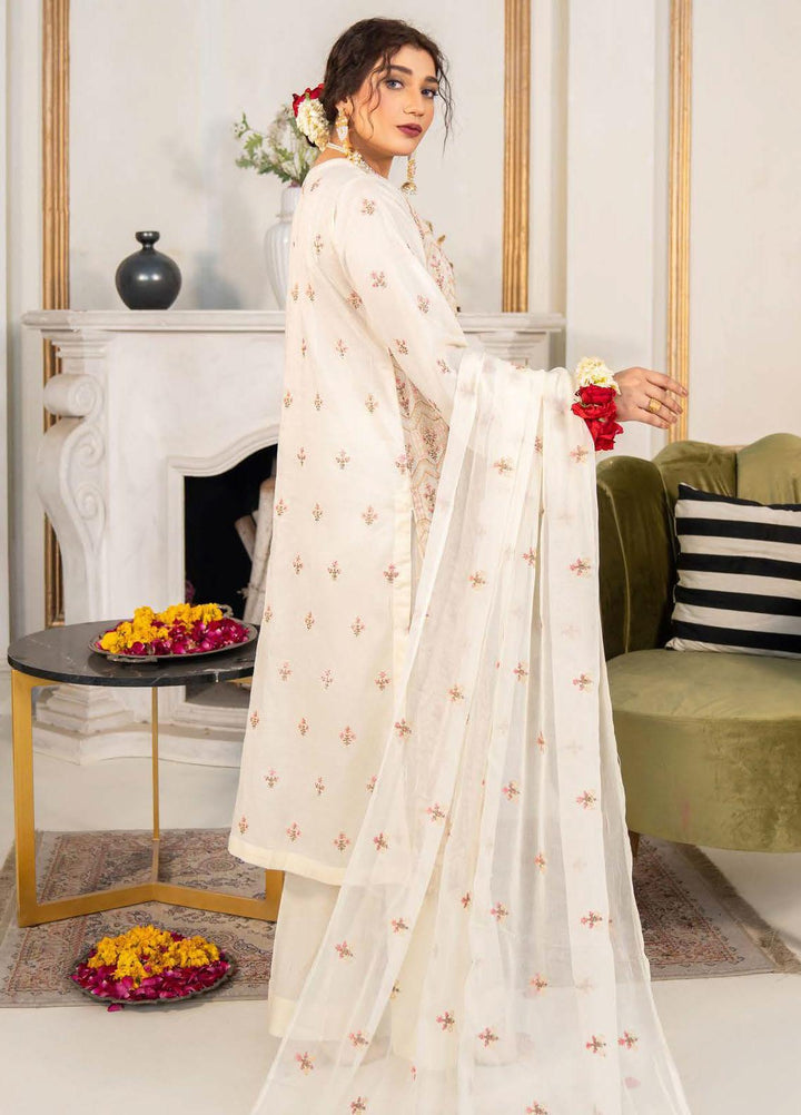 Feroza Embroidered Lawn Suits Unstitched 3 Piece FZ23LL-2 D-05 - Luxury Collection