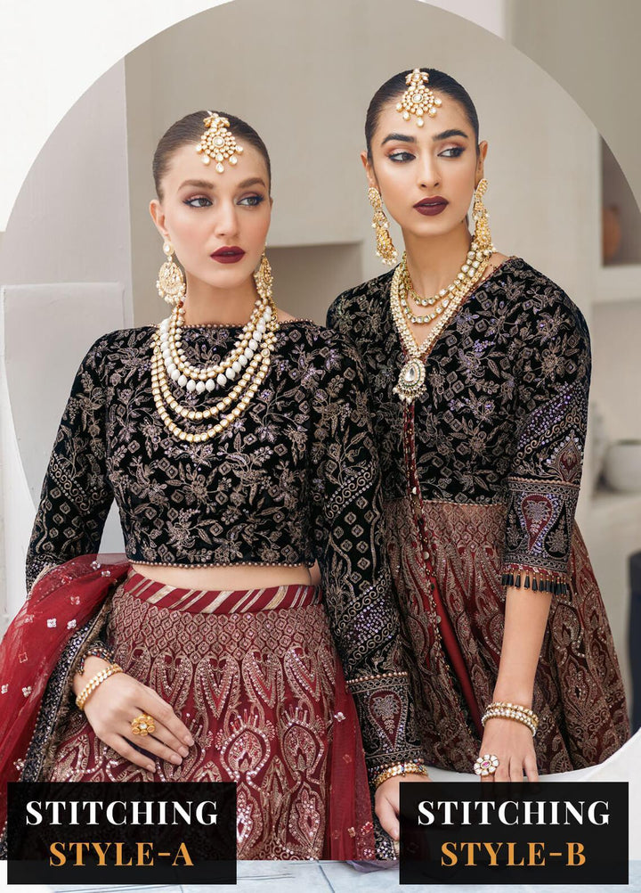 Festive Splendour By Jazmin Embroidered Velvet Suits Unstitched 3 Piece JZ22FS Ruzena - Wedding Collection