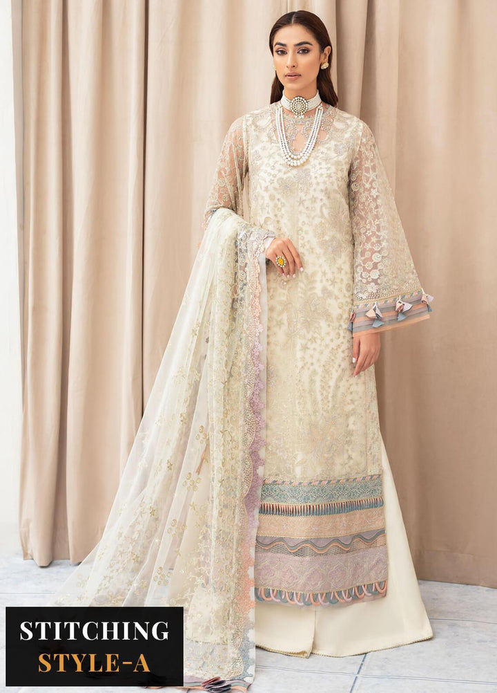 Festive Splendour By Jazmin Embroidered Net Suits Unstitched 3 Piece JZ22FS Celia - Wedding Collection
