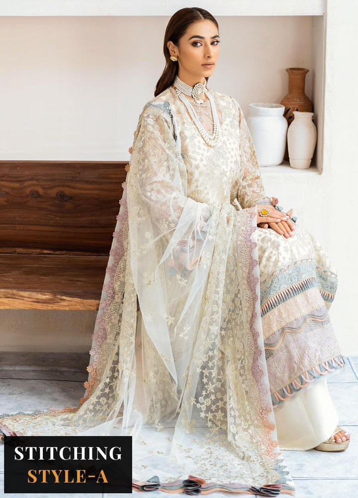 Festive Splendour By Jazmin Embroidered Net Suits Unstitched 3 Piece JZ22FS Celia - Wedding Collection