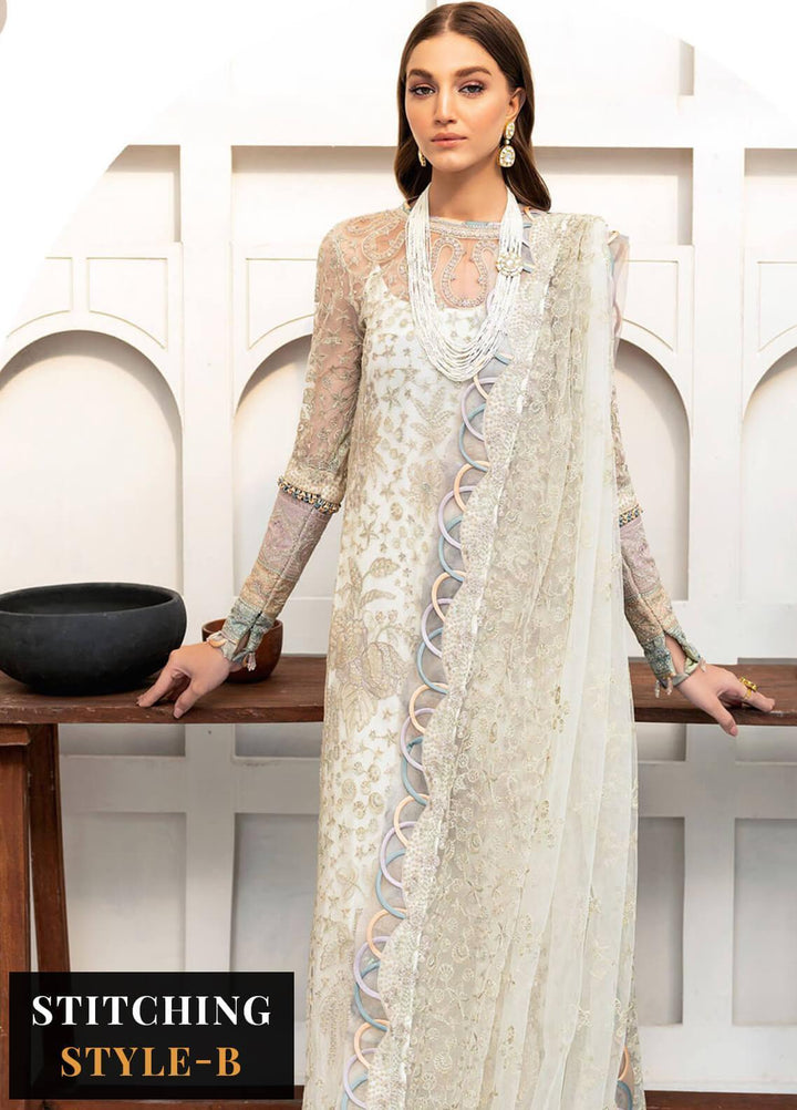 Festive Splendour By Jazmin Embroidered Net Suits Unstitched 3 Piece JZ22FS Celia - Wedding Collection