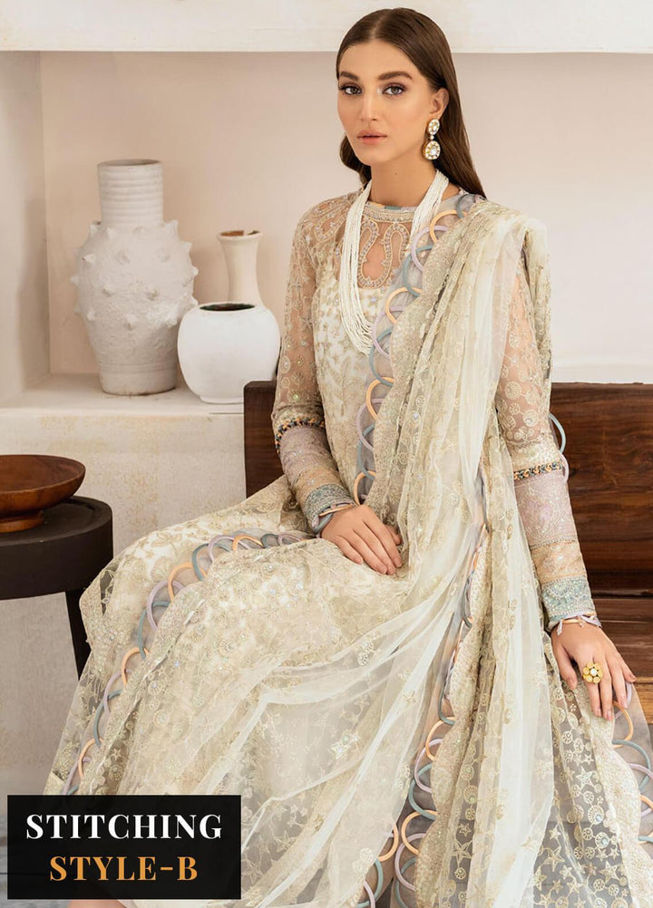 Festive Splendour By Jazmin Embroidered Net Suits Unstitched 3 Piece JZ22FS Celia - Wedding Collection