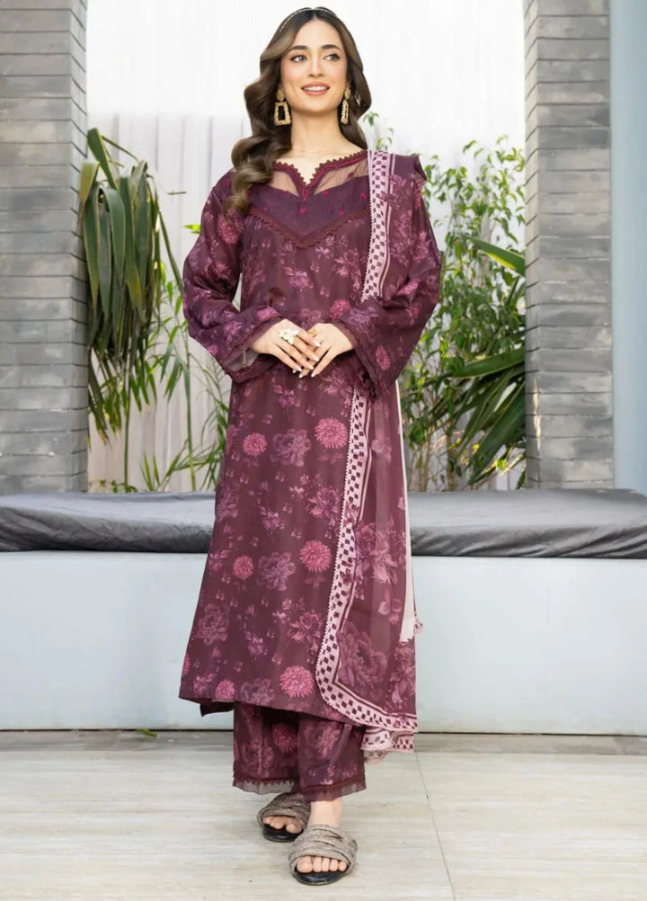 Fiona by Panache Apparel Pret Embroidered Cambric Lawn 3 Piece Suit Ciel