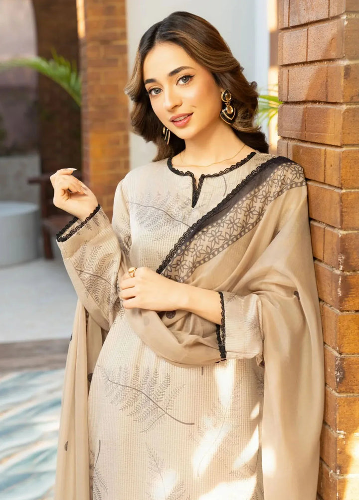 Fiona by Panache Apparel Pret Embroidered Cambric Lawn 3 Piece Suit Dune