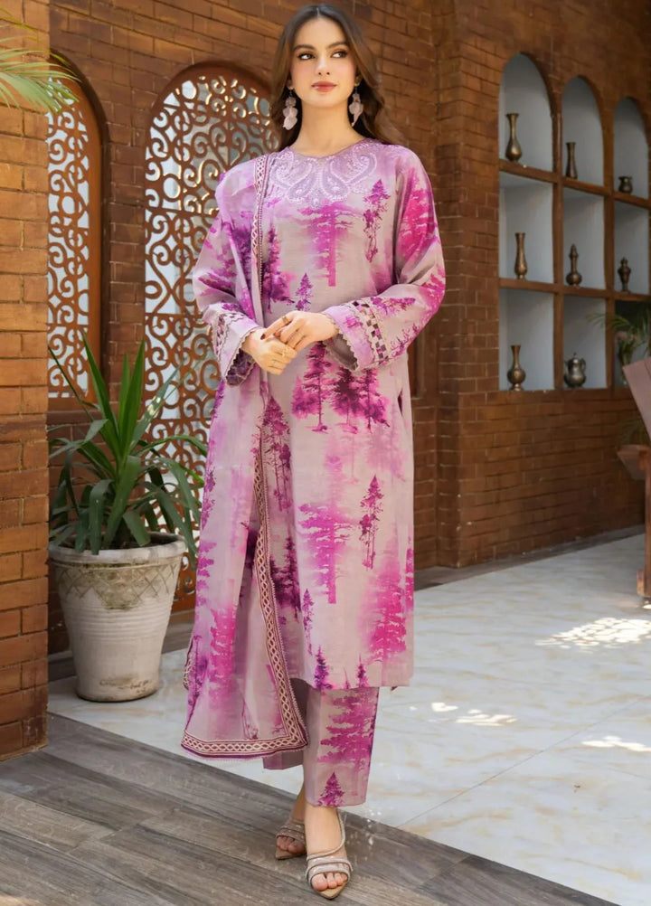 Fiona by Panache Apparel Pret Embroidered Cambric Lawn 3 Piece Suit Haze