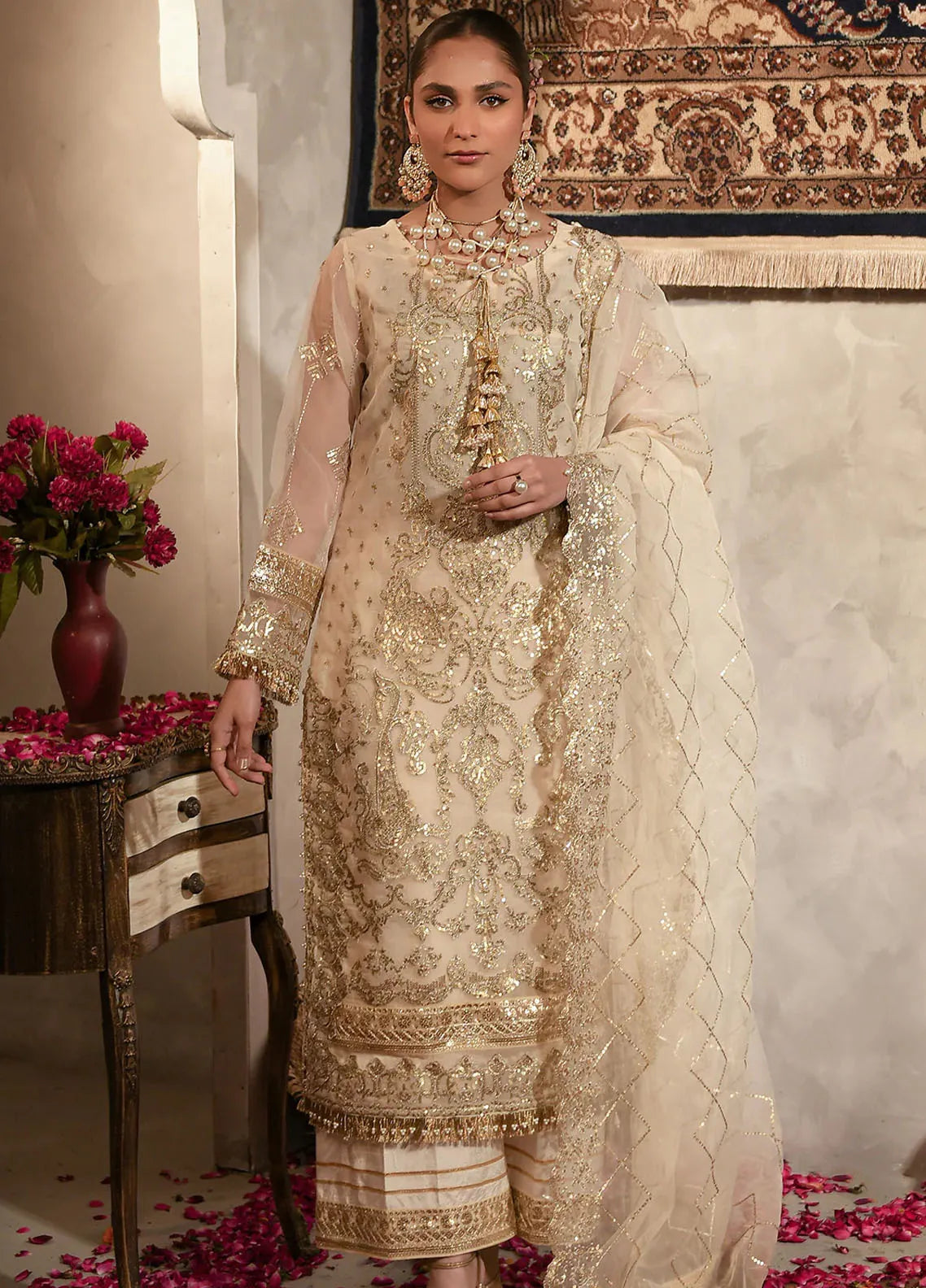 Parishay Embroidered Organza Suits Unstitched 3 Piece PRS25JP D-01 JRA - 01 - Formals Collection main image 0