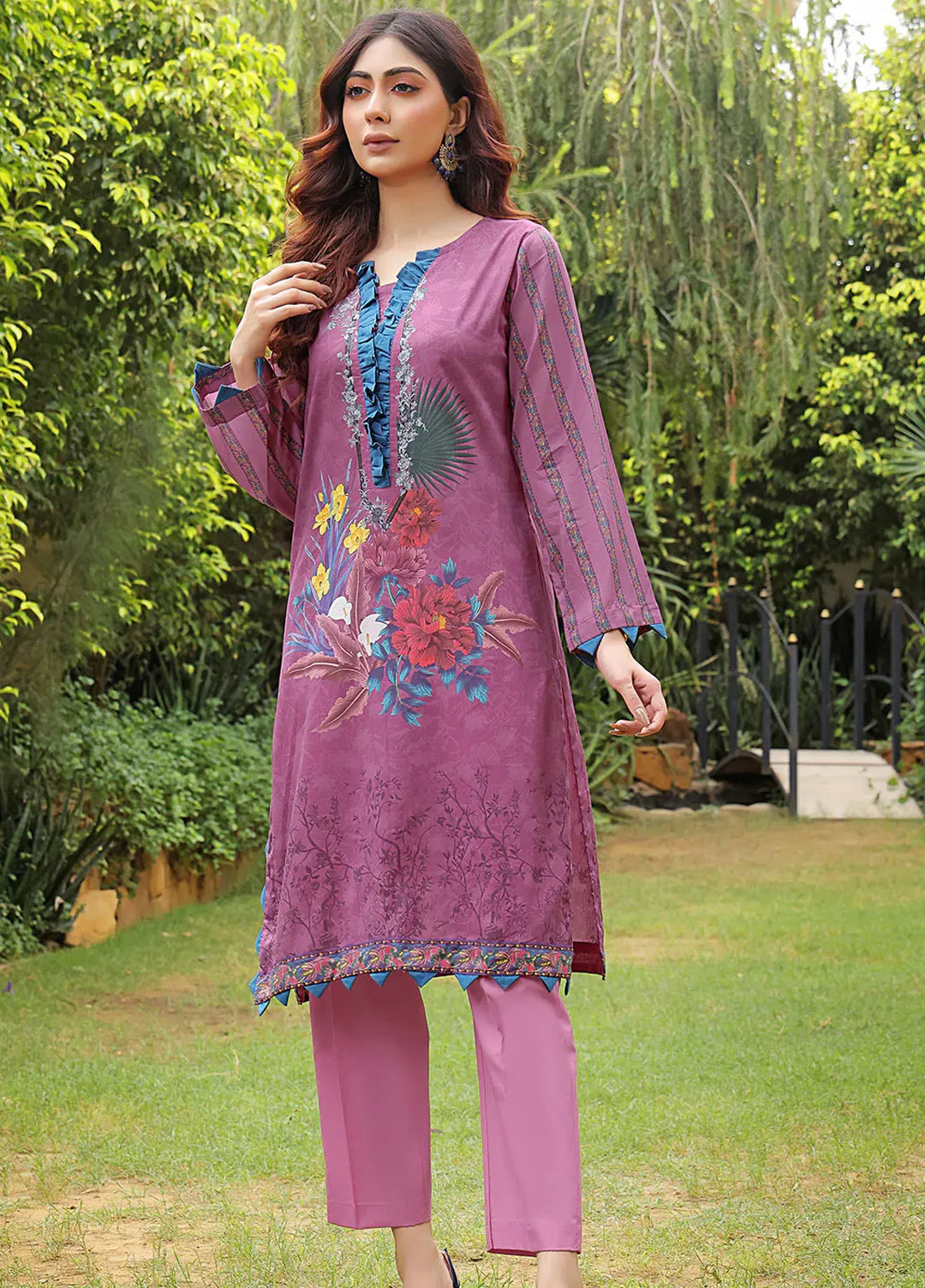 Fiona Pret Printed Lawn Kurti Opal