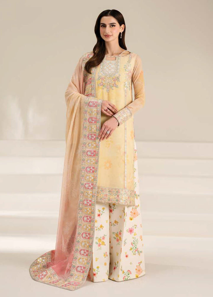 Fiorella by Farasha Embroidered Chiffon Suits Unstitched 3 Piece FSH25FF D-03 Floral Ray - Formals Collection