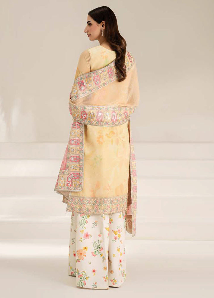 Fiorella by Farasha Embroidered Chiffon Suits Unstitched 3 Piece FSH25FF D-03 Floral Ray - Formals Collection