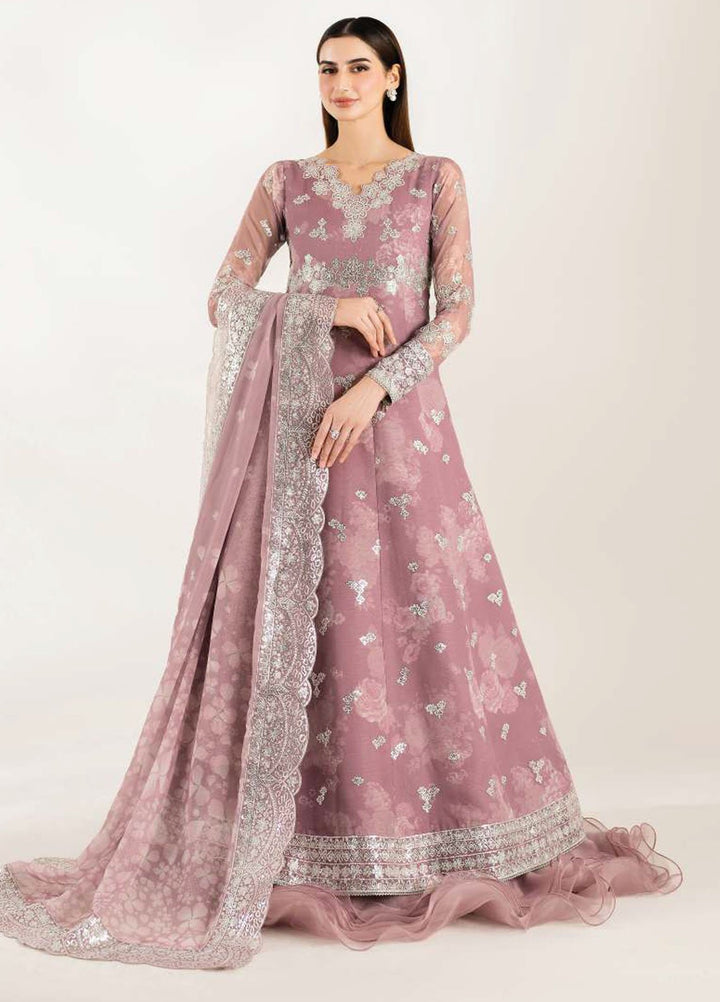 Fiorella by Farasha Embroidered Chiffon Suits Unstitched 3 Piece FSH25FF D-07 Rosy Spark - Formals Collection