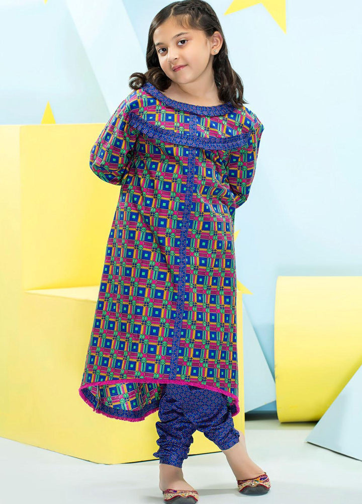 Five Star Classic Kids Cotton Printed Cambric Suits Unstitched 2 Piece FS21CK 702-A - Winter Collection