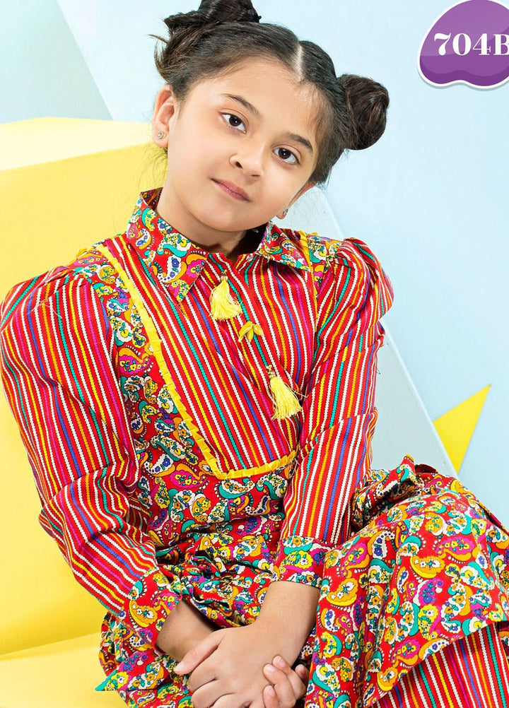 Five Star Classic Kids Cotton Printed Cambric Suits Unstitched 2 Piece FS21CK 704-B - Winter Collection