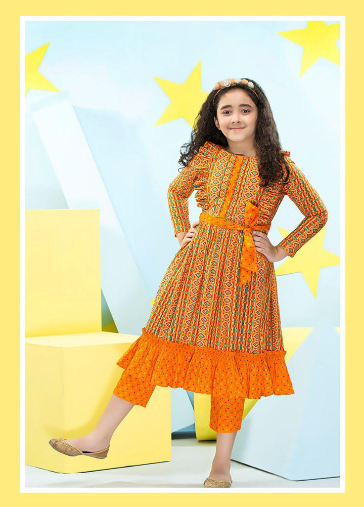 Five Star Classic Kids Cotton Printed Cambric Suits Unstitched 2 Piece FS21CK 713-B - Winter Collection