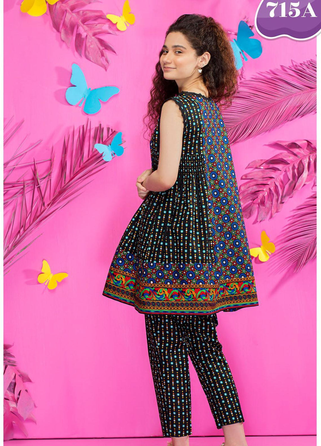 Five Star Classic Kids Cotton Printed Cambric Suits Unstitched 2 Piece FS21CK 715-A - Winter Collection