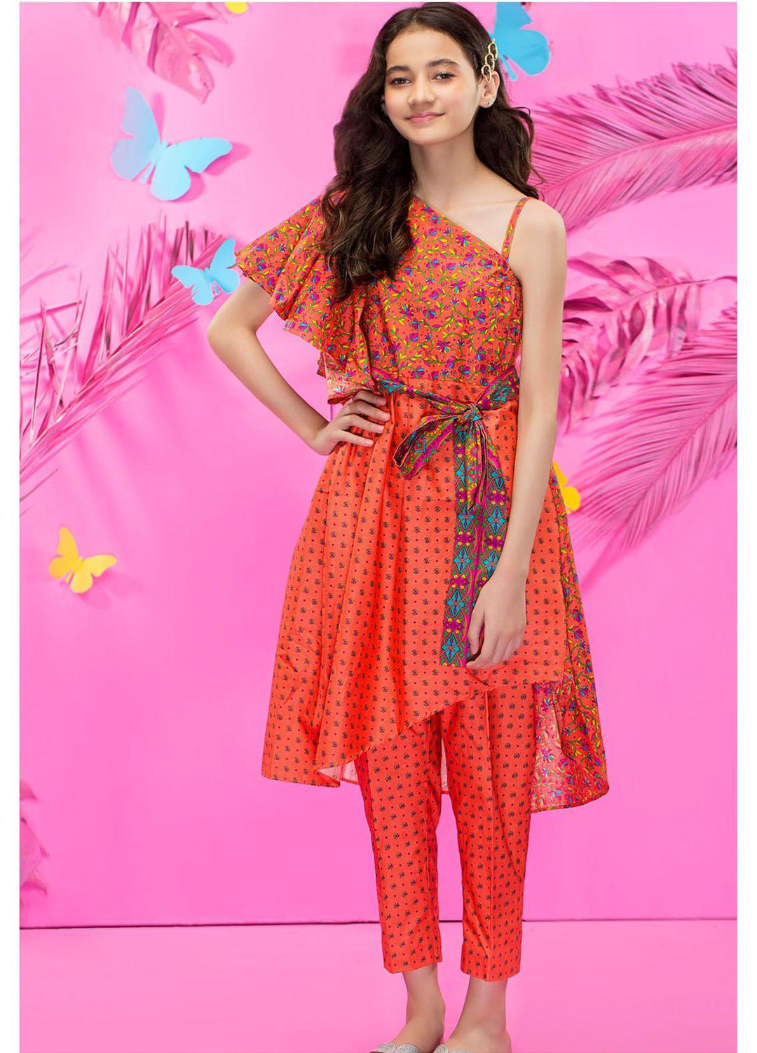 Five Star Classic Kids Cotton Printed Cambric Suits Unstitched 2 Piece FS21CK 718-A - Winter Collection