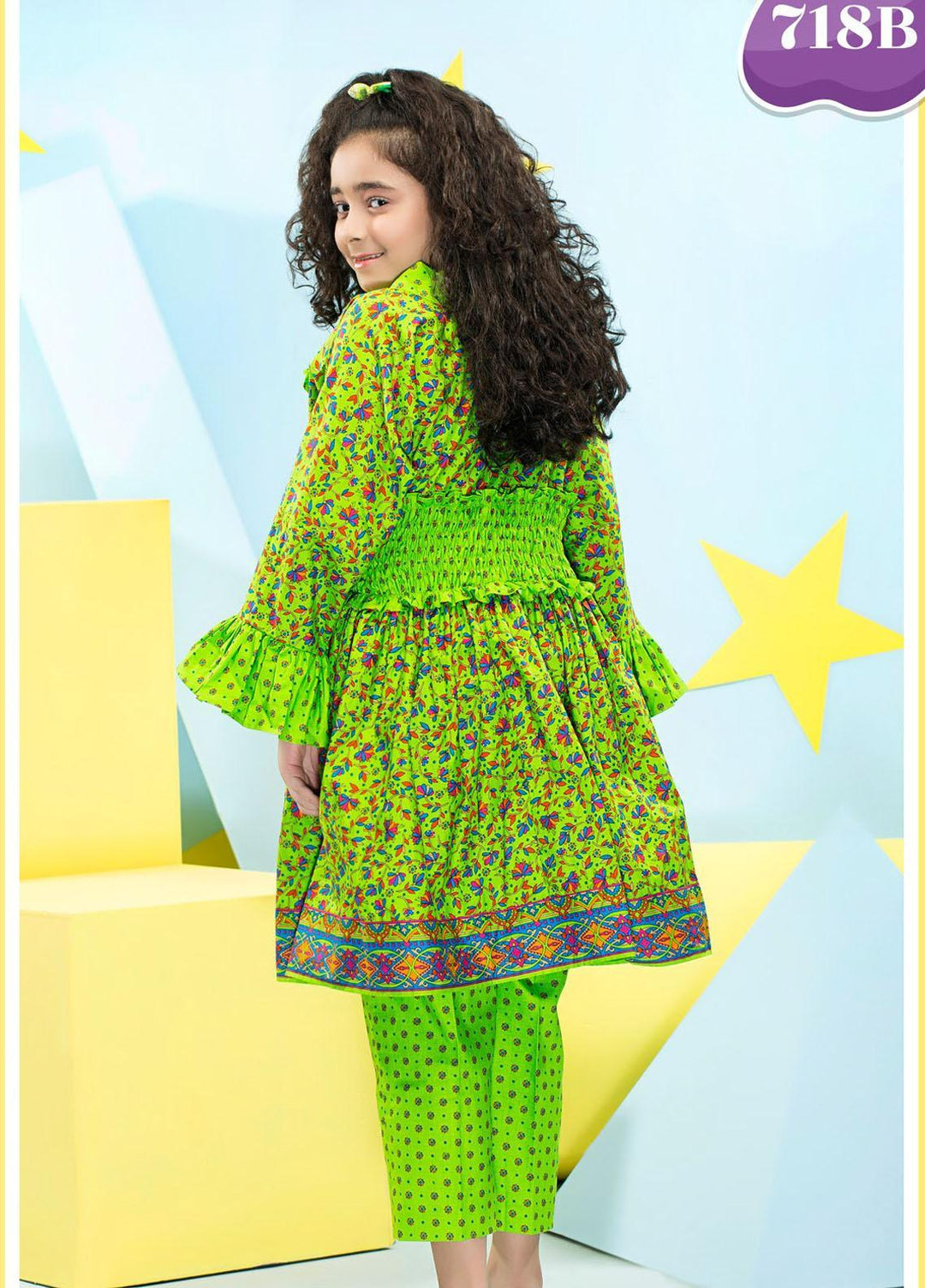 Five Star Classic Kids Cotton Printed Cambric Suits Unstitched 2 Piece FS21CK 718-B - Winter Collection