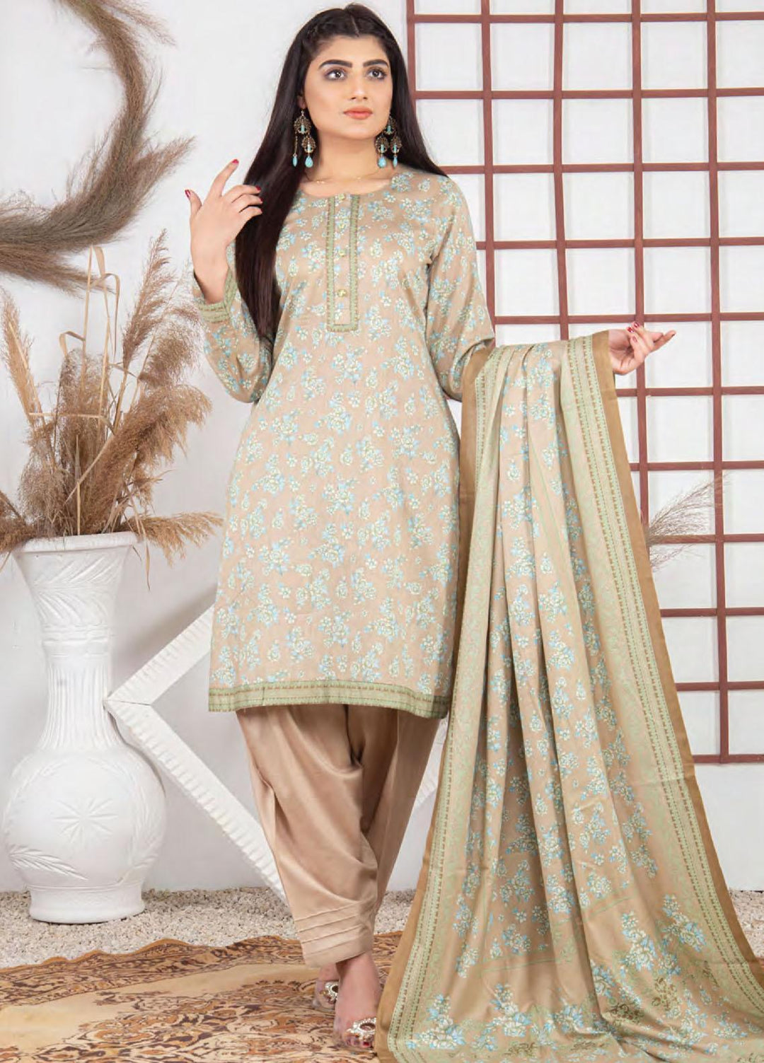 Five Star Printed Lawn Suit Unstitched 3 Piece FS22SL D-121B - Summer Collection