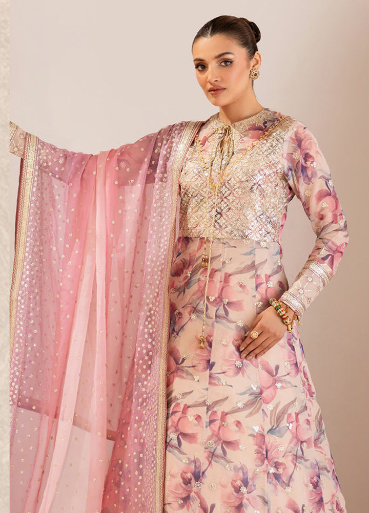 Fleur by Alizeh Fashion Embroidered Chiffon Suits Unstitched 3 Piece AFB25FF CH-2193 Dina - Formals Collection