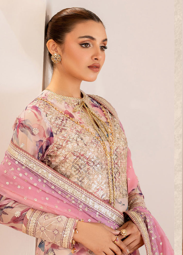 Fleur by Alizeh Fashion Embroidered Chiffon Suits Unstitched 3 Piece AFB25FF CH-2193 Dina - Formals Collection