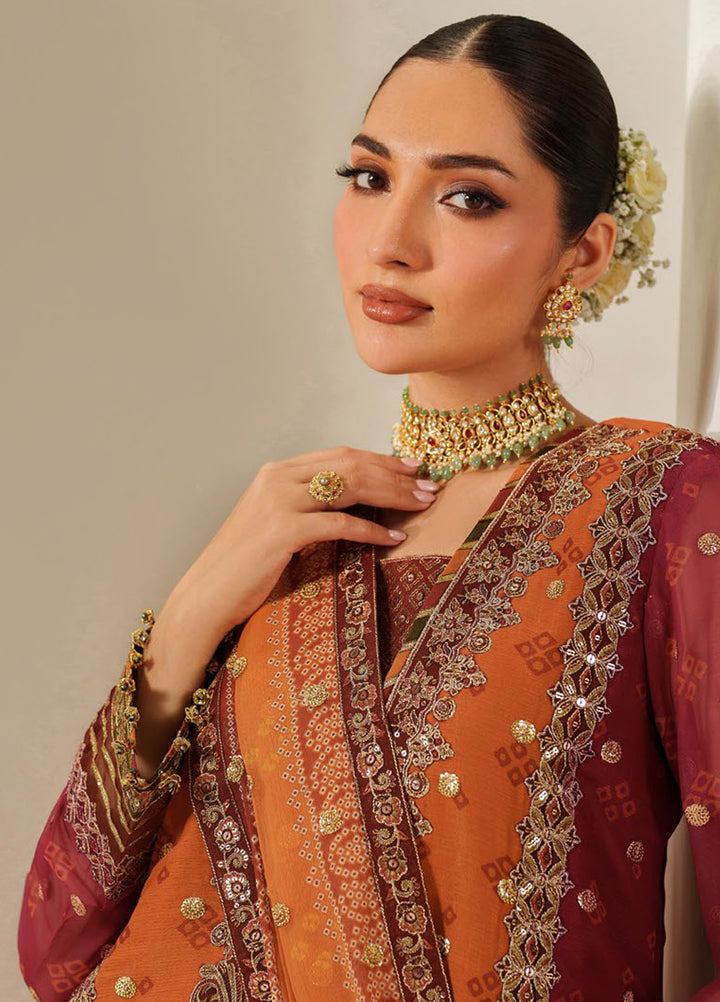 Fleur by Alizeh Fashion Embroidered Chiffon Suits Unstitched 3 Piece AFB25FF CH-2194 Zyne - Formals Collection