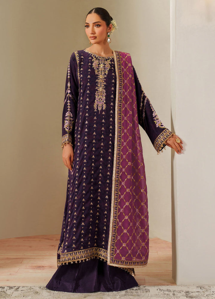 Fleur by Alizeh Fashion Embroidered Chiffon Suits Unstitched 3 Piece AFB25FF CH-2196 Reya - Formals Collection
