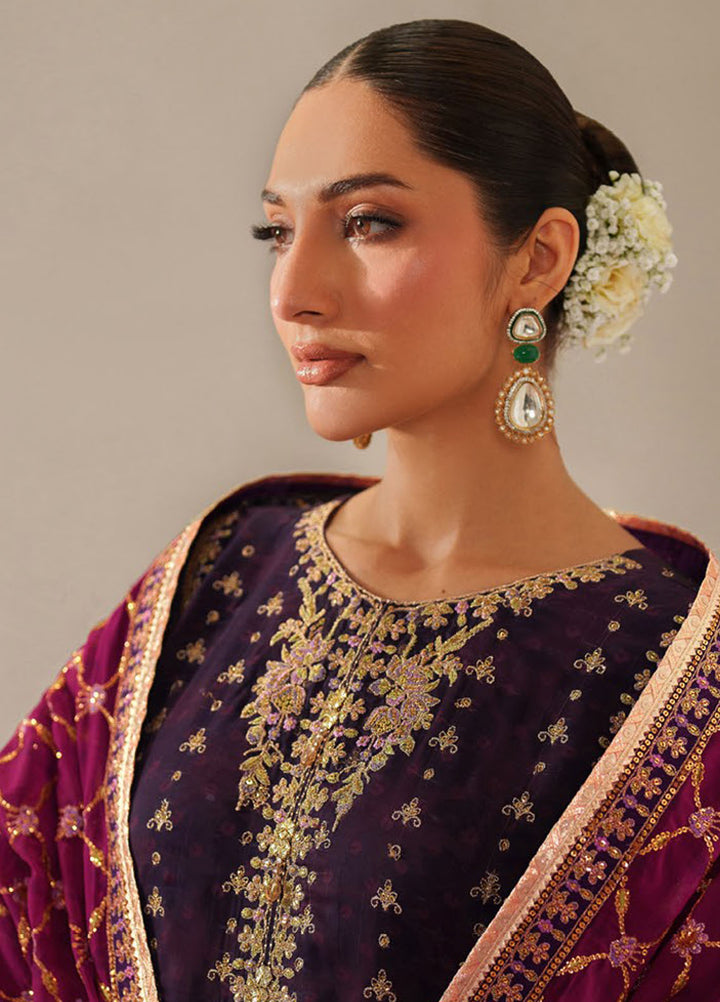 Fleur by Alizeh Fashion Embroidered Chiffon Suits Unstitched 3 Piece AFB25FF CH-2196 Reya - Formals Collection