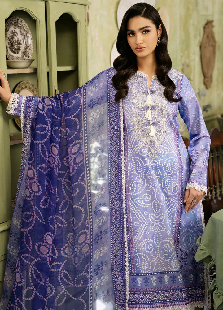 Flora by Roheenaz Printed Lawn Suit Unstitched 3 Piece RNZ24F RNP-03A Celestia - Summer Collection