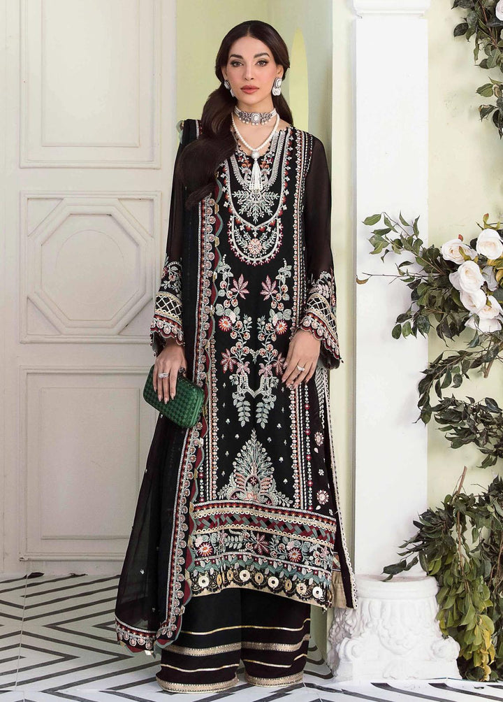 Floraison By Seran Embroidered Chiffon Suits Unstitched 3 Piece SRN23F 01 Elea - Luxury Festive Collection