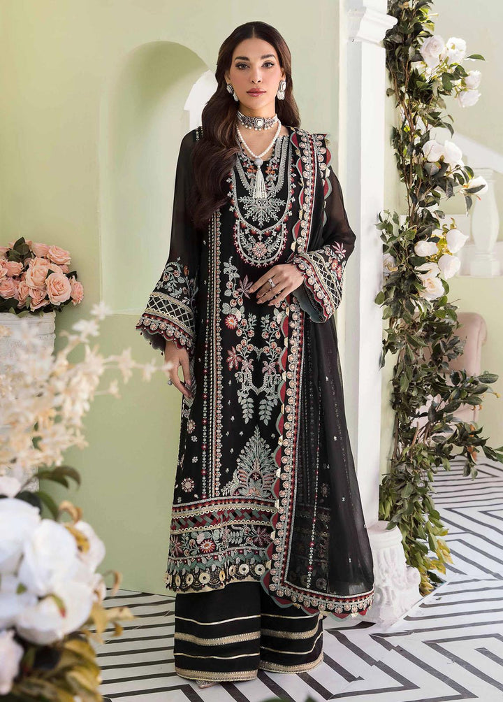 Floraison By Seran Embroidered Chiffon Suits Unstitched 3 Piece SRN23F 01 Elea - Luxury Festive Collection